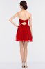 ColsBM Denise Flame Scarlet Glamorous A-line Sleeveless Zip up Mini Appliques Bridesmaid Dresses