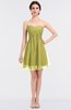 ColsBM Denise Muted Lime Glamorous A-line Sleeveless Zip up Mini Appliques Bridesmaid Dresses
