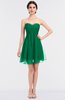 ColsBM Denise Pepper Green Glamorous A-line Sleeveless Zip up Mini Appliques Bridesmaid Dresses