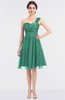 ColsBM Emelia Beryl Green Elegant A-line Sleeveless Zip up Knee Length Ruching Bridesmaid Dresses