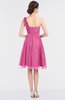 ColsBM Emelia Carnation Pink Elegant A-line Sleeveless Zip up Knee Length Ruching Bridesmaid Dresses