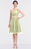 ColsBM Emelia Cream Elegant A-line Sleeveless Zip up Knee Length Ruching Bridesmaid Dresses