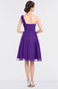 ColsBM Emelia Deep Lavender Elegant A-line Sleeveless Zip up Knee Length Ruching Bridesmaid Dresses