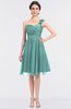 ColsBM Emelia Eggshell Blue Elegant A-line Sleeveless Zip up Knee Length Ruching Bridesmaid Dresses