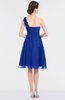 ColsBM Emelia Electric Blue Elegant A-line Sleeveless Zip up Knee Length Ruching Bridesmaid Dresses
