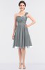 ColsBM Emelia Frost Grey Elegant A-line Sleeveless Zip up Knee Length Ruching Bridesmaid Dresses