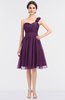 ColsBM Emelia Grape Juice Elegant A-line Sleeveless Zip up Knee Length Ruching Bridesmaid Dresses