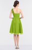 ColsBM Emelia Green Glow Elegant A-line Sleeveless Zip up Knee Length Ruching Bridesmaid Dresses