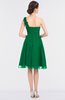 ColsBM Emelia Green Elegant A-line Sleeveless Zip up Knee Length Ruching Bridesmaid Dresses