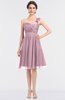 ColsBM Emelia Mist Pink Elegant A-line Sleeveless Zip up Knee Length Ruching Bridesmaid Dresses