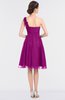ColsBM Emelia Raspberry Elegant A-line Sleeveless Zip up Knee Length Ruching Bridesmaid Dresses
