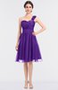 ColsBM Emelia Royal Purple Elegant A-line Sleeveless Zip up Knee Length Ruching Bridesmaid Dresses