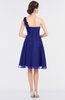 ColsBM Emelia Spectrum Blue Elegant A-line Sleeveless Zip up Knee Length Ruching Bridesmaid Dresses