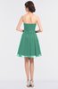 ColsBM Julissa Beryl Green Glamorous Strapless Sleeveless Zip up Knee Length Ruching Bridesmaid Dresses
