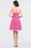 ColsBM Julissa Carnation Pink Glamorous Strapless Sleeveless Zip up Knee Length Ruching Bridesmaid Dresses