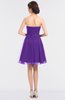 ColsBM Julissa Deep Lavender Glamorous Strapless Sleeveless Zip up Knee Length Ruching Bridesmaid Dresses