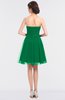 ColsBM Julissa Green Glamorous Strapless Sleeveless Zip up Knee Length Ruching Bridesmaid Dresses