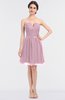 ColsBM Julissa Mist Pink Glamorous Strapless Sleeveless Zip up Knee Length Ruching Bridesmaid Dresses