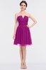ColsBM Julissa Raspberry Glamorous Strapless Sleeveless Zip up Knee Length Ruching Bridesmaid Dresses