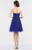 ColsBM Julissa Spectrum Blue Glamorous Strapless Sleeveless Zip up Knee Length Ruching Bridesmaid Dresses