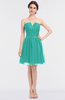 ColsBM Julissa Turquoise G97 Glamorous Strapless Sleeveless Zip up Knee Length Ruching Bridesmaid Dresses