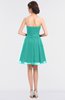 ColsBM Julissa Turquoise G97 Glamorous Strapless Sleeveless Zip up Knee Length Ruching Bridesmaid Dresses
