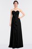 ColsBM Jemma Black Elegant A-line Strapless Sleeveless Ruching Bridesmaid Dresses
