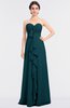 ColsBM Jemma Blue Green Elegant A-line Strapless Sleeveless Ruching Bridesmaid Dresses