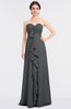 ColsBM Jemma Grey Elegant A-line Strapless Sleeveless Ruching Bridesmaid Dresses