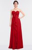 ColsBM Jemma Red Elegant A-line Strapless Sleeveless Ruching Bridesmaid Dresses