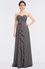 ColsBM Jemma Ridge Grey Elegant A-line Strapless Sleeveless Ruching Bridesmaid Dresses