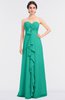 ColsBM Jemma Viridian Green Elegant A-line Strapless Sleeveless Ruching Bridesmaid Dresses