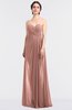 ColsBM Tayler Coral Almond Elegant A-line Spaghetti Sleeveless Zip up Bridesmaid Dresses