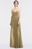 ColsBM Tayler Gold Elegant A-line Spaghetti Sleeveless Zip up Bridesmaid Dresses