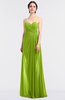 ColsBM Tayler Lime Green Elegant A-line Spaghetti Sleeveless Zip up Bridesmaid Dresses