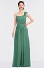 ColsBM Winter Beryl Green Mature A-line Asymmetric Neckline Sleeveless Floor Length Flower Bridesmaid Dresses