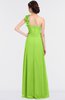ColsBM Winter Bright Green Mature A-line Asymmetric Neckline Sleeveless Floor Length Flower Bridesmaid Dresses