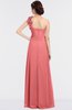 ColsBM Winter Coral Mature A-line Asymmetric Neckline Sleeveless Floor Length Flower Bridesmaid Dresses