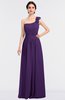 ColsBM Winter Dark Purple Mature A-line Asymmetric Neckline Sleeveless Floor Length Flower Bridesmaid Dresses