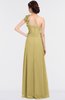 ColsBM Winter Gold Mature A-line Asymmetric Neckline Sleeveless Floor Length Flower Bridesmaid Dresses