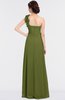 ColsBM Winter Olive Green Mature A-line Asymmetric Neckline Sleeveless Floor Length Flower Bridesmaid Dresses