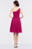 ColsBM Miriam Beetroot Purple Mature A-line Zip up Knee Length Bow Bridesmaid Dresses