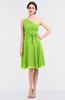 ColsBM Miriam Bright Green Mature A-line Zip up Knee Length Bow Bridesmaid Dresses