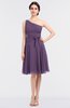 ColsBM Miriam Chinese Violet Mature A-line Zip up Knee Length Bow Bridesmaid Dresses