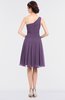 ColsBM Miriam Chinese Violet Mature A-line Zip up Knee Length Bow Bridesmaid Dresses