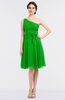 ColsBM Miriam Classic Green Mature A-line Zip up Knee Length Bow Bridesmaid Dresses