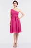 ColsBM Miriam Rose Pink Mature A-line Zip up Knee Length Bow Bridesmaid Dresses