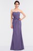 ColsBM Natalee Chalk Violet Romantic A-line Strapless Zip up Floor Length Ruching Bridesmaid Dresses