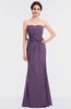 ColsBM Natalee Chinese Violet Romantic A-line Strapless Zip up Floor Length Ruching Bridesmaid Dresses