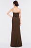 ColsBM Natalee Chocolate Brown Romantic A-line Strapless Zip up Floor Length Ruching Bridesmaid Dresses